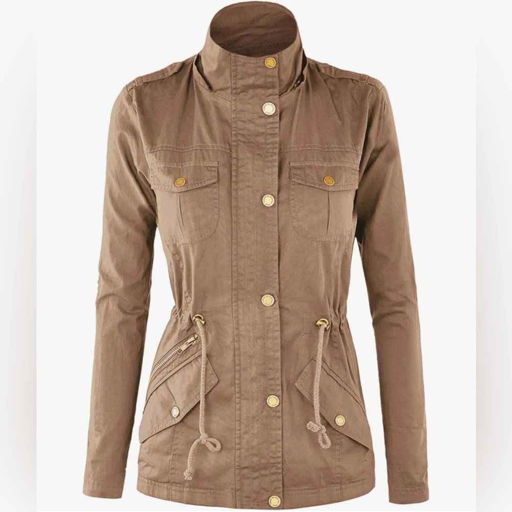 Casual Military Anorak Jacket Lightweight Detachable Hooded Safari Utility - Picture 2 of 6